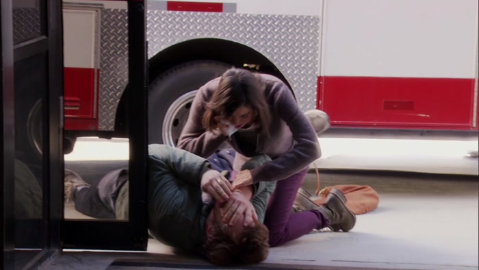 A DIFFERENT AMBULANCE THAN THE ONE I RAN INTO. 