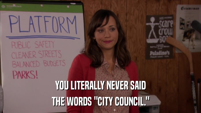 YOU LITERALLY NEVER SAID THE WORDS 