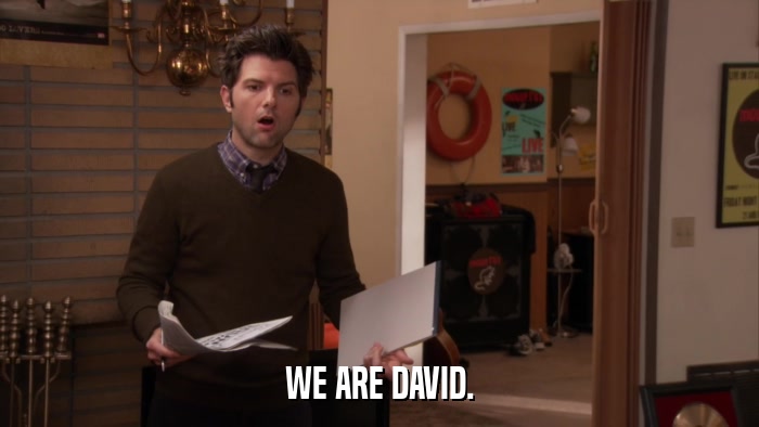 WE ARE DAVID.  