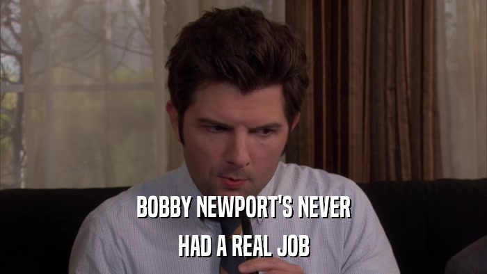 BOBBY NEWPORT'S NEVER HAD A REAL JOB 