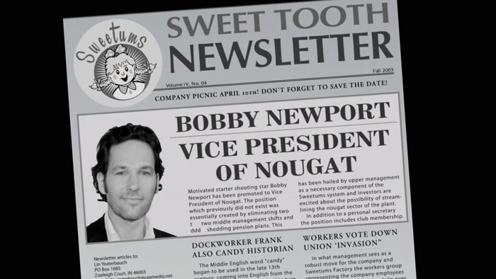 HIS CUSHY JOB AT HIS DAD'S CANDY COMPANY, 