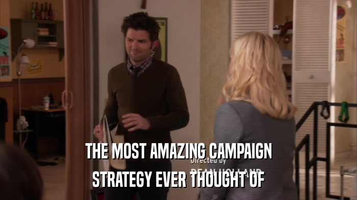 THE MOST AMAZING CAMPAIGN STRATEGY EVER THOUGHT OF 