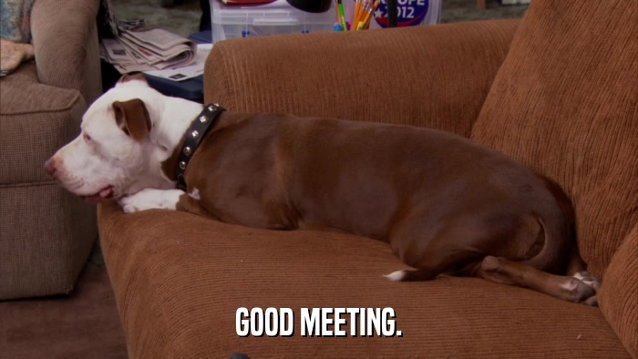 GOOD MEETING.  