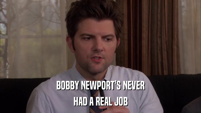 BOBBY NEWPORT'S NEVER HAD A REAL JOB 