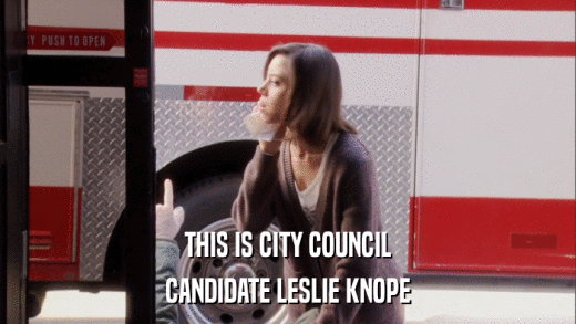 THIS IS CITY COUNCIL CANDIDATE LESLIE KNOPE 