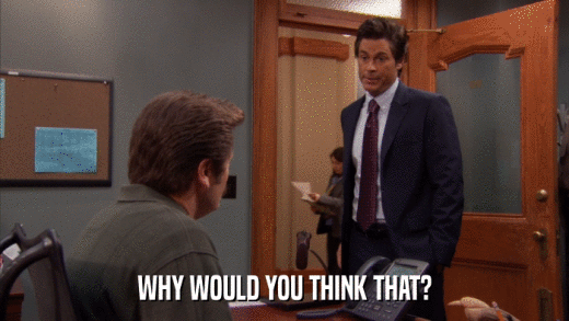 WHY WOULD YOU THINK THAT?  