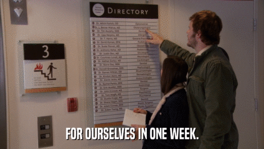 FOR OURSELVES IN ONE WEEK.  