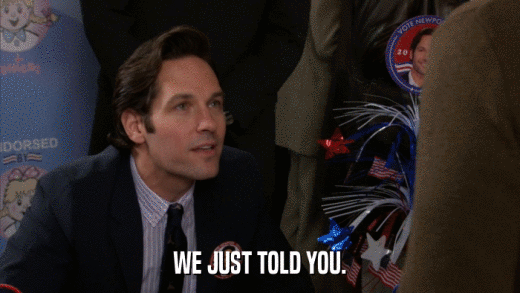 WE JUST TOLD YOU.  