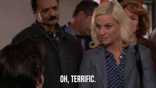 OH, TERRIFIC.  