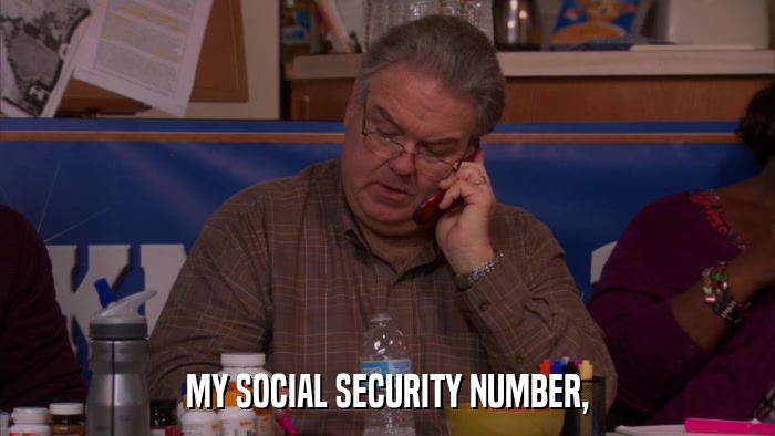 MY SOCIAL SECURITY NUMBER,  