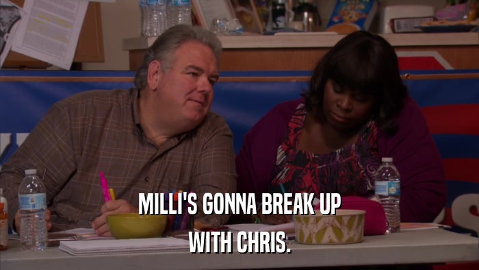 MILLI'S GONNA BREAK UP WITH CHRIS. 