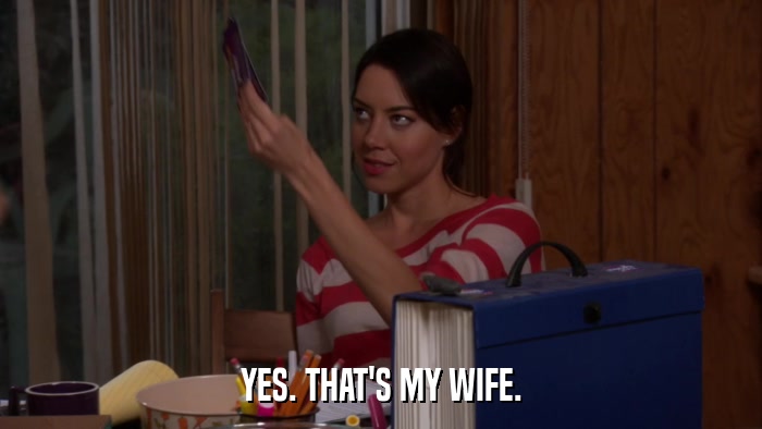 YES. THAT'S MY WIFE.  