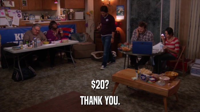 $20? THANK YOU. 
