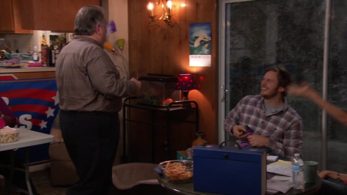 APRIL WINS TWO TICKETS TO THE PAWNEE MONO-PLEX. 