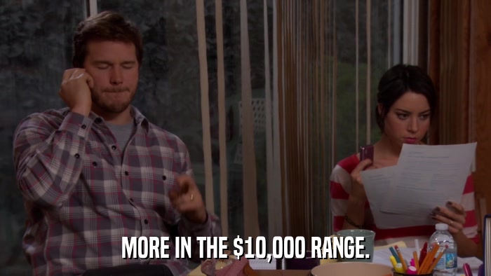 MORE IN THE $10,000 RANGE.  