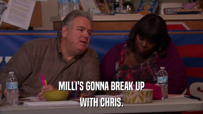 MILLI'S GONNA BREAK UP WITH CHRIS. 