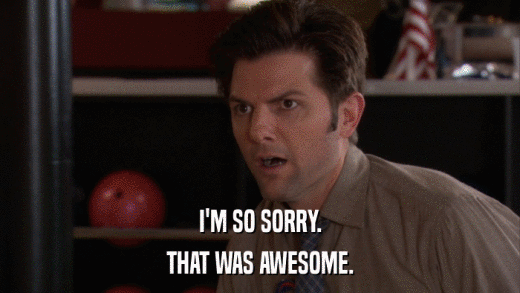 I'M SO SORRY. THAT WAS AWESOME. 