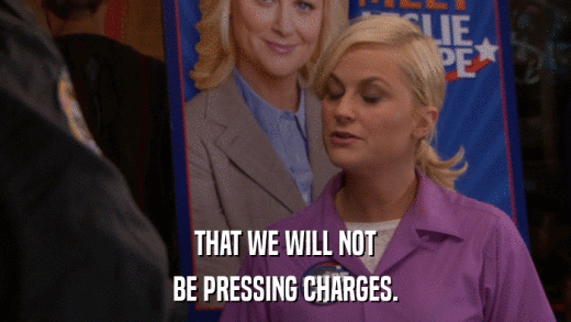THAT WE WILL NOT BE PRESSING CHARGES. 