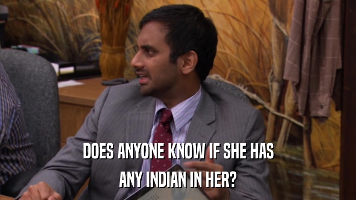 DOES ANYONE KNOW IF SHE HAS ANY INDIAN IN HER? 