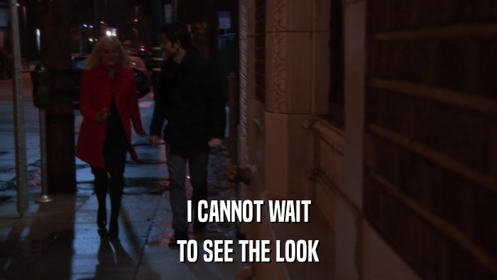 I CANNOT WAIT TO SEE THE LOOK 