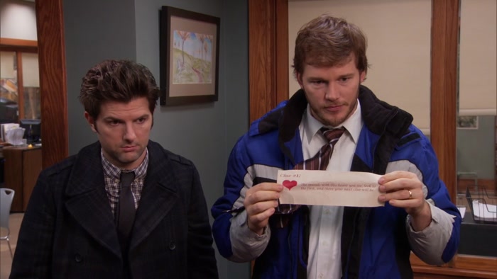 WITH A HEART ON IT WILL SPELL OUT THE CLUE. 