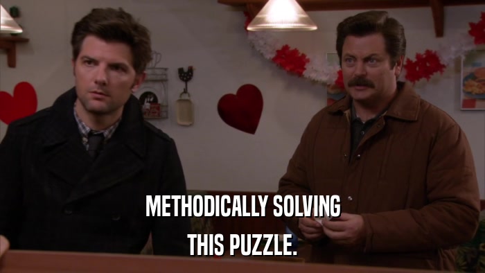 METHODICALLY SOLVING THIS PUZZLE. 
