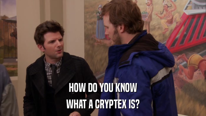 HOW DO YOU KNOW WHAT A CRYPTEX IS? 