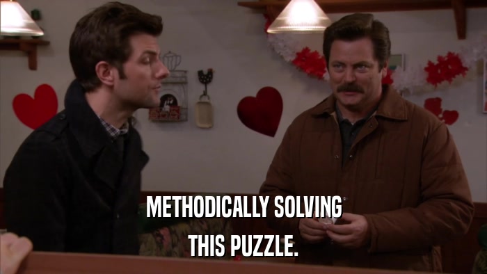 METHODICALLY SOLVING THIS PUZZLE. 