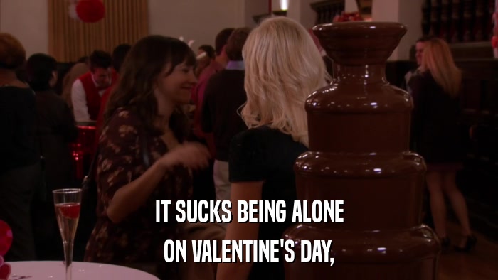 IT SUCKS BEING ALONE ON VALENTINE'S DAY, 
