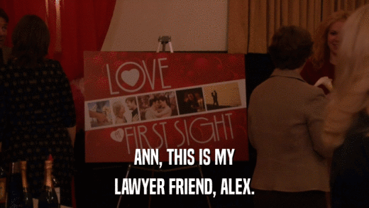 ANN, THIS IS MY LAWYER FRIEND, ALEX. 
