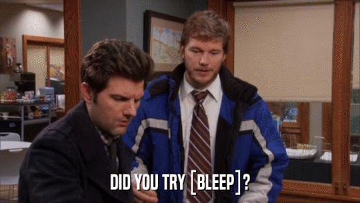 DID YOU TRY [BLEEP]?  