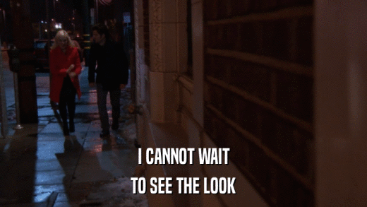 I CANNOT WAIT TO SEE THE LOOK 