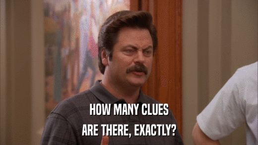 HOW MANY CLUES ARE THERE, EXACTLY? 