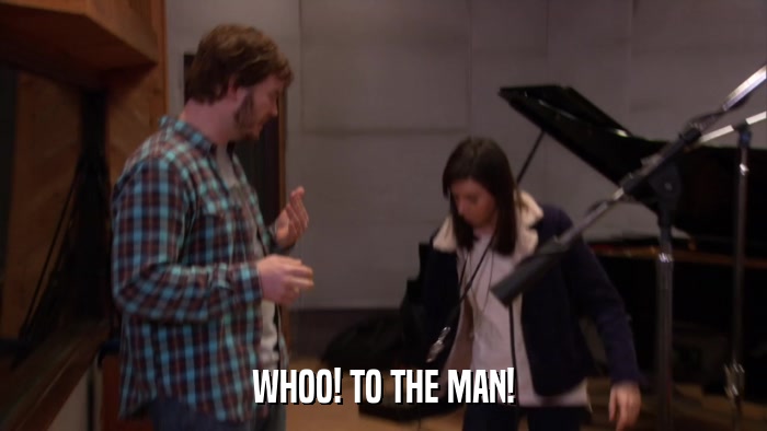 WHOO! TO THE MAN!  