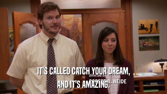 IT'S CALLED CATCH YOUR DREAM, AND IT'S AMAZING. 
