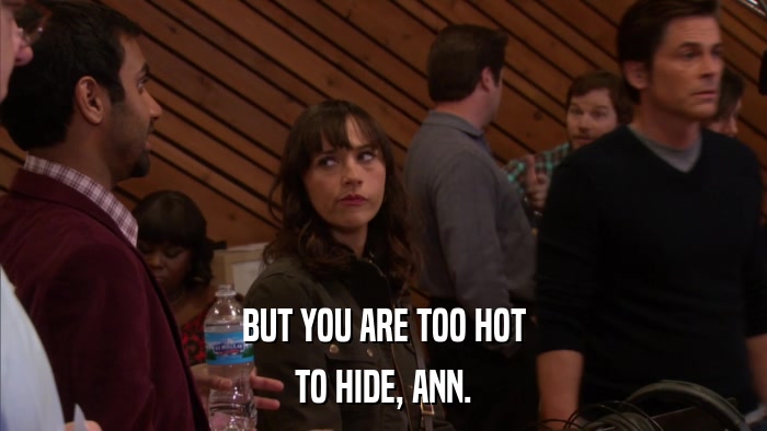 BUT YOU ARE TOO HOT TO HIDE, ANN. 