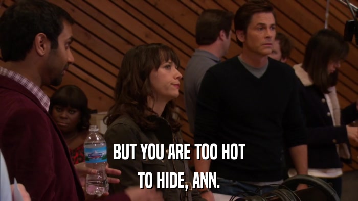BUT YOU ARE TOO HOT TO HIDE, ANN. 