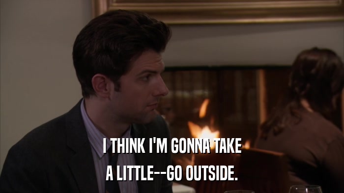 I THINK I'M GONNA TAKE A LITTLE--GO OUTSIDE. 