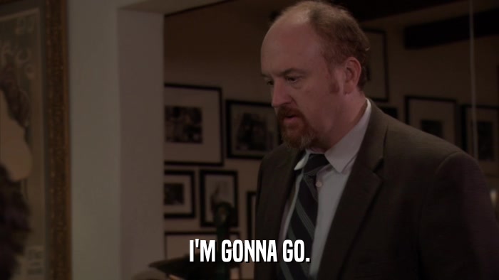 I'M GONNA GO.  
