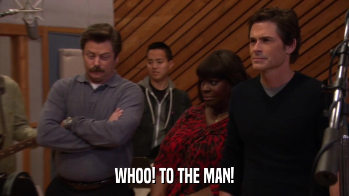 WHOO! TO THE MAN!  
