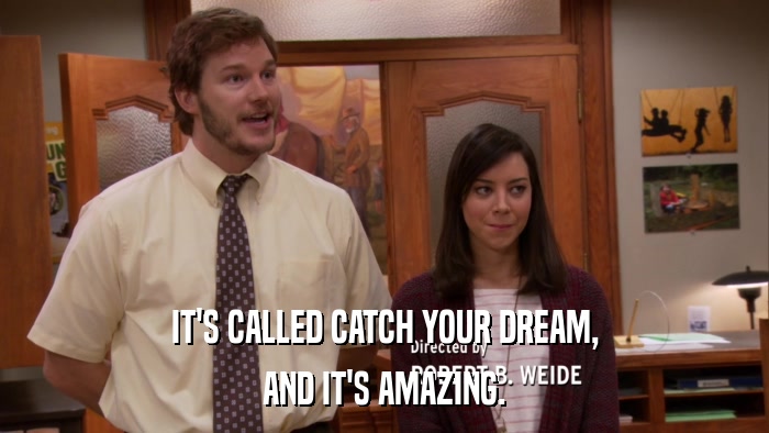 IT'S CALLED CATCH YOUR DREAM, AND IT'S AMAZING. 