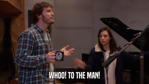 WHOO! TO THE MAN!  