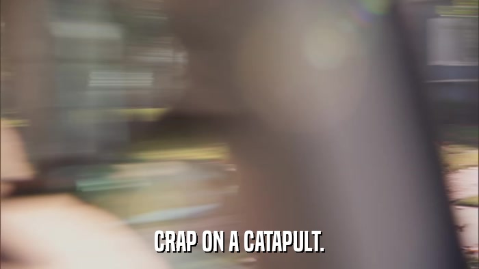 CRAP ON A CATAPULT.  