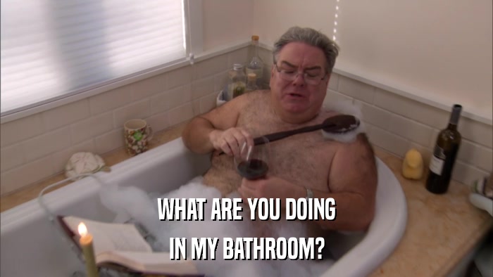 WHAT ARE YOU DOING IN MY BATHROOM? 