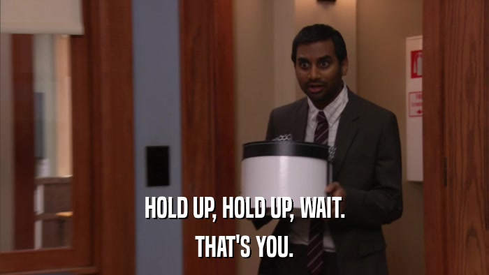 HOLD UP, HOLD UP, WAIT. THAT'S YOU. 