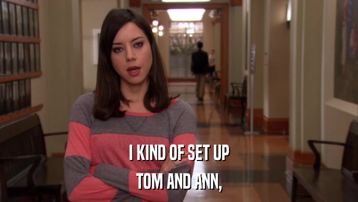 I KIND OF SET UP TOM AND ANN, 