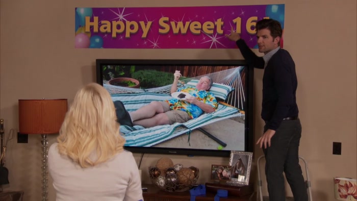 DECORATING THIS HOUSE FOR JERRY'S SURPRISE PARTY. 