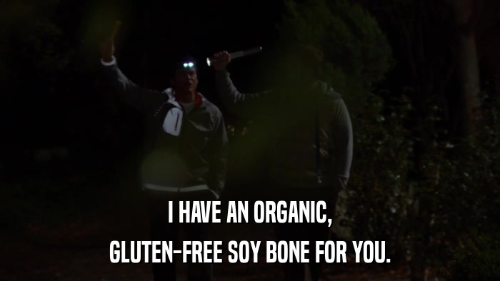 I HAVE AN ORGANIC, GLUTEN-FREE SOY BONE FOR YOU. 