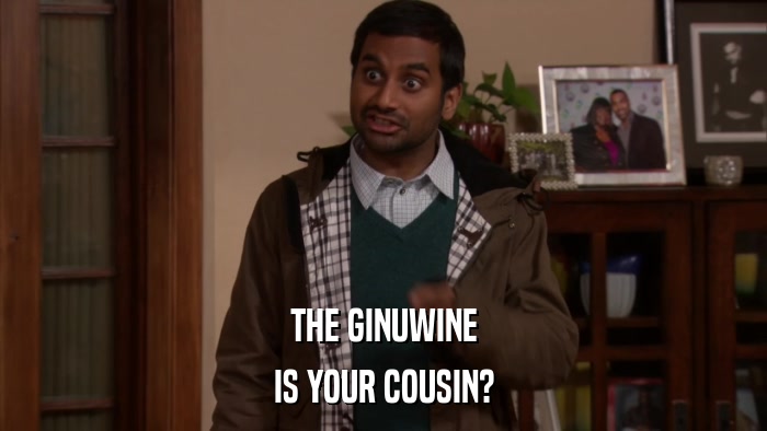 THE GINUWINE IS YOUR COUSIN? 