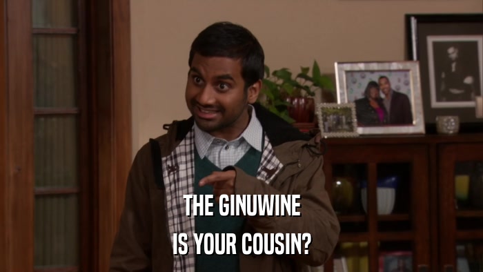 THE GINUWINE IS YOUR COUSIN? 